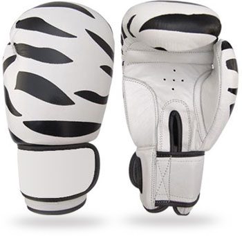 White with Black Boxing Gloves