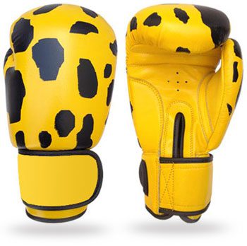 Yellow with Black Boxing Gloves