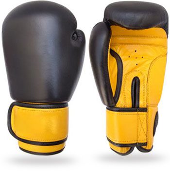 Black and Yellow Boxing Gloves
