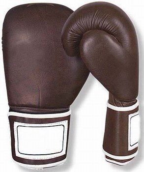 brown boxing gloves