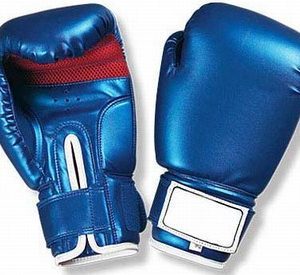 Blue Shiny Boxing Gloves