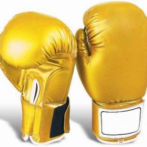 Fluorescent Gold Boxing Gloves