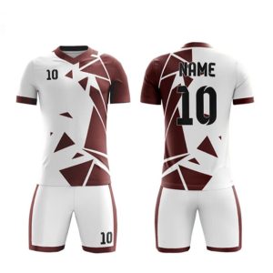 Premium White & Maroon Soccer Uniform