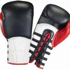 Black White and red Fight Boxing Gloves