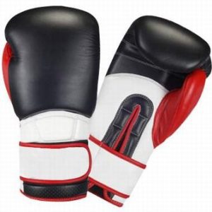 Black White and Red Boxing Gloves
